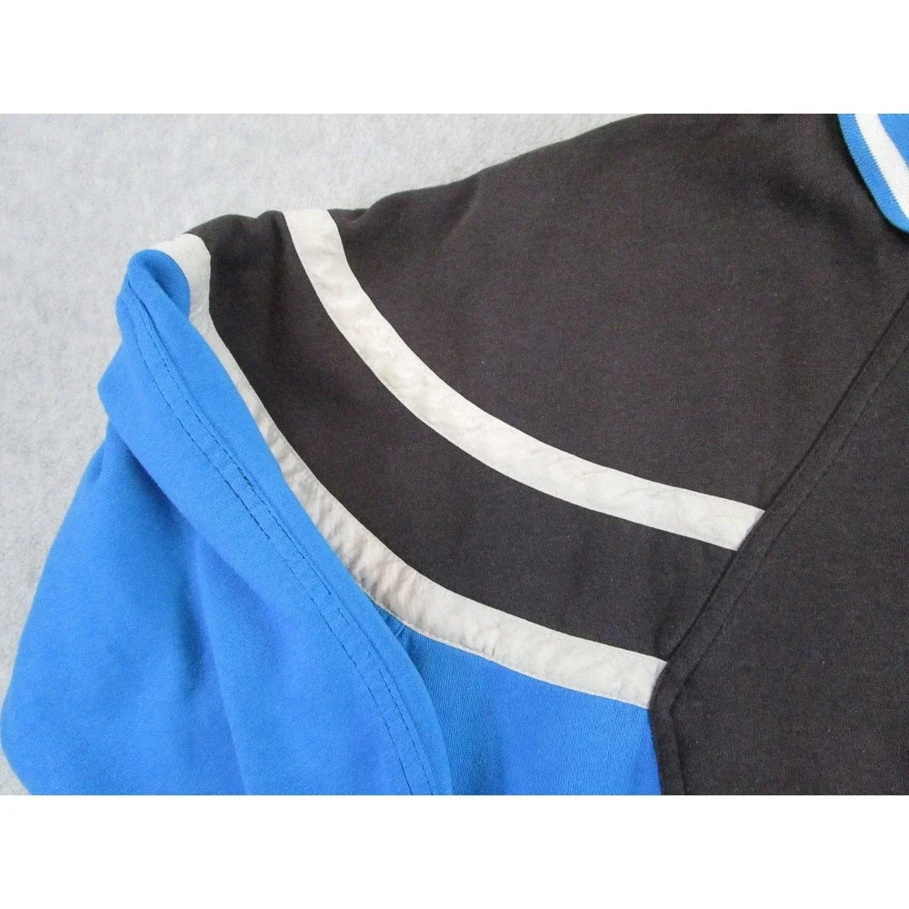 Vintage Rugby Sweater Mens Medium Blue‎ Black Carolina Colorblock Retro Cropped